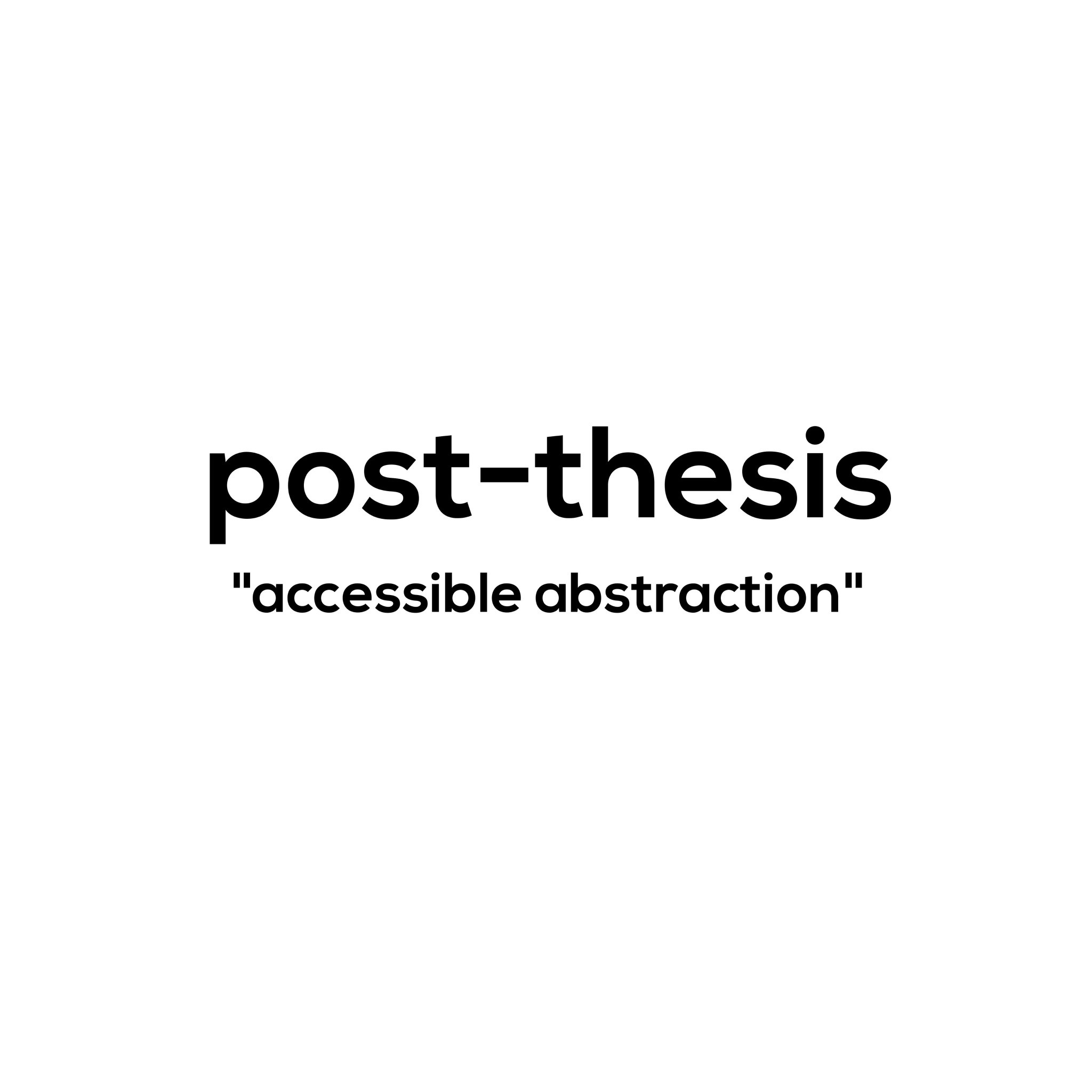 Post thesis meaning picture