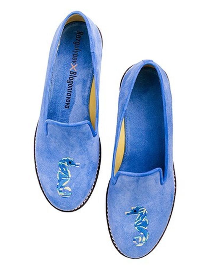Razgulyaev Blagonravova Suprematism Blue Red Leather Black Suede Slipper EU 46 Plain Albert Black Burgundy | Crockett & Jones – Crockett  main image 4