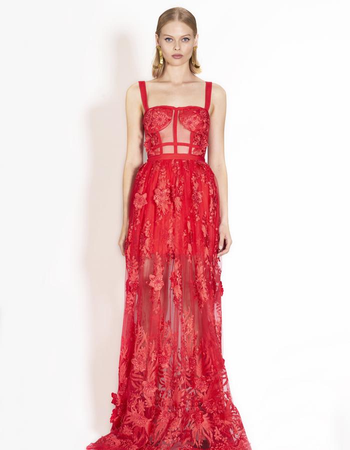 nicola finetti red dress