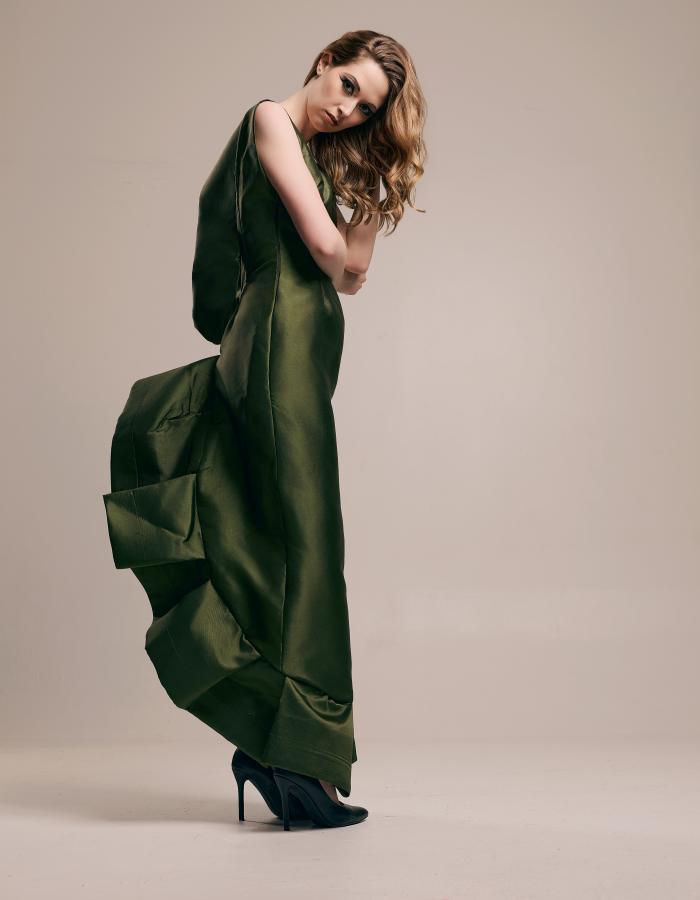 joseph dress designer Ejiro Brand & Products Daria Draped Chiffon Maxi lightweight_knitwear Size:US 22W joseph ettedgui