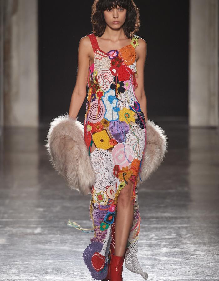 marco rambaldi crochet dress Marco Rambaldi Milan SS2021 images IMAXTree