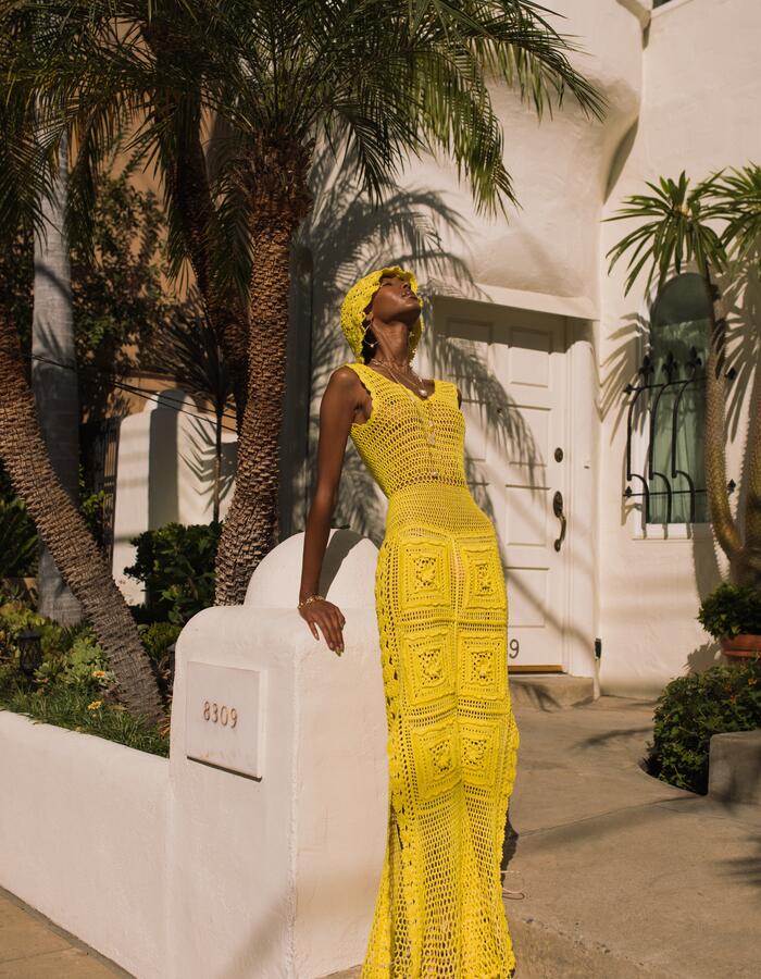 andreeva yellow knit dress ANDREEVA - ANDREEVA